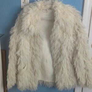 arissa Chic Cream Faux Fur Jacket